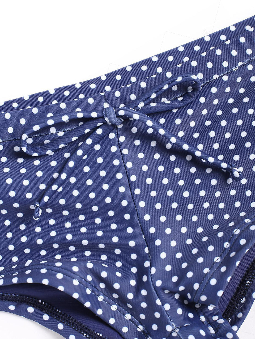 Carla | Bañador de playa con estampado de lunares y lazo