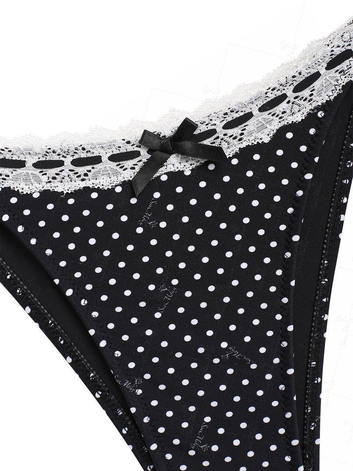Claudia | Conjunto de bikini vintage con estampado de lunares