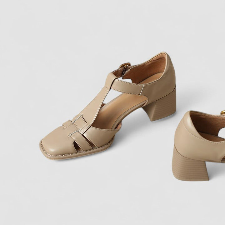Scarlett – Tacones bloque T-strap ortopédicos