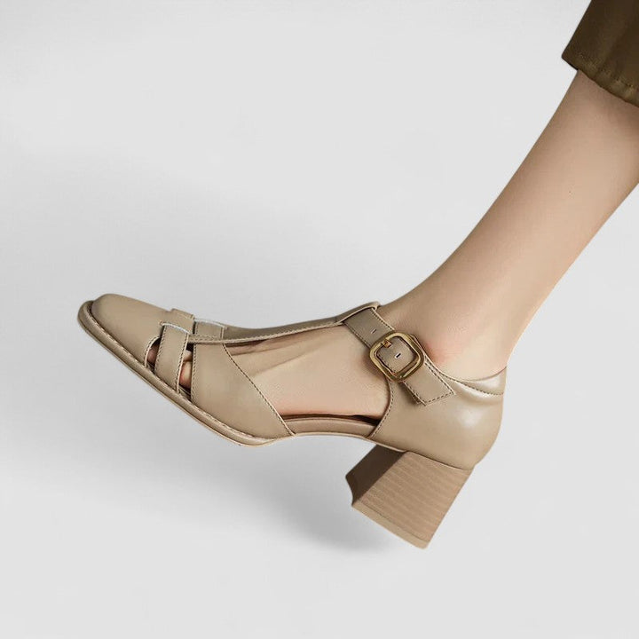 Scarlett – Tacones bloque T-strap ortopédicos