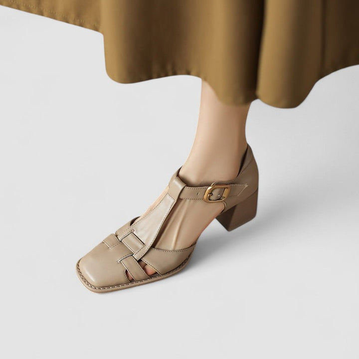 Scarlett – Tacones bloque T-strap ortopédicos