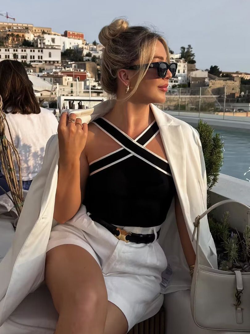 Dylana | Top halter cruzado elegante