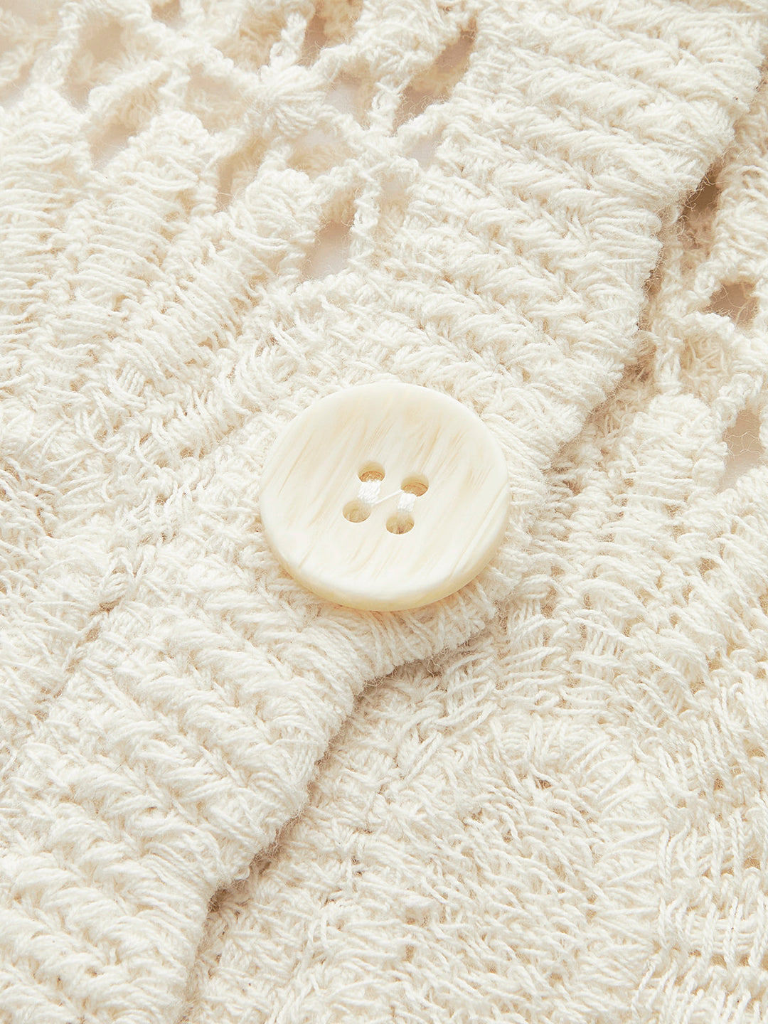 Isma | Top de moda: cárdigan de punto con flores y botones – Mezcla de algodón