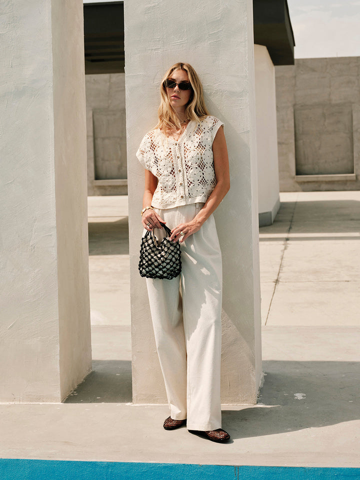 Dunya | Katoenen Jacquard Top voor Dames