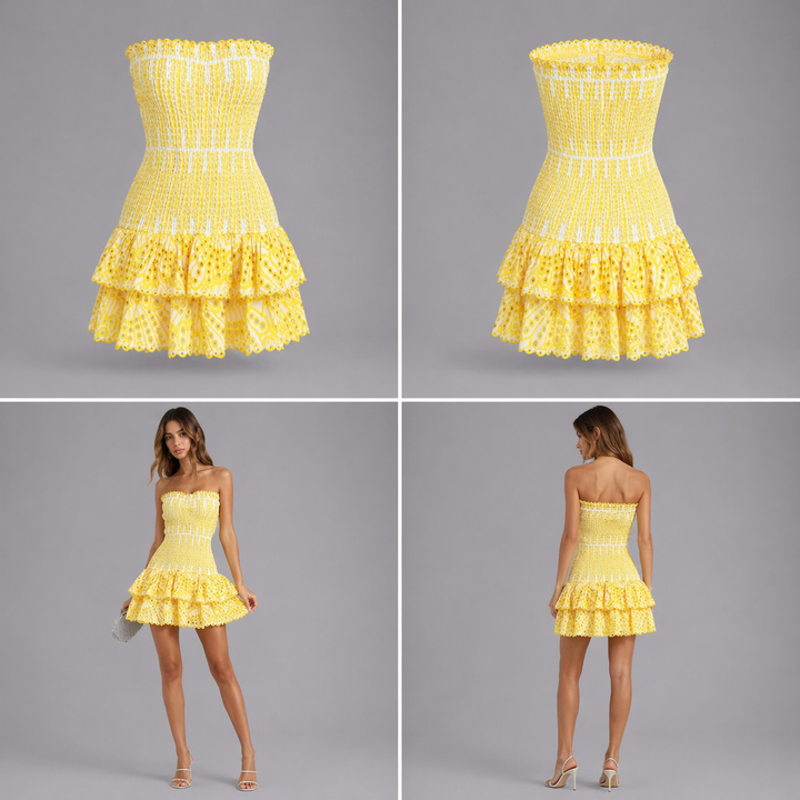 SANYA | Vestido mini con volantes