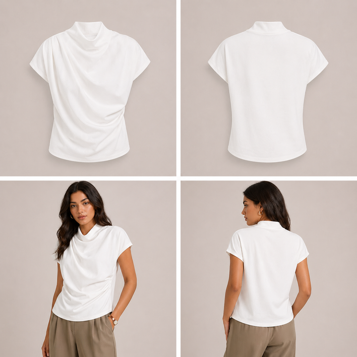 Valento | Top blanco para mujer, moderno y elegante