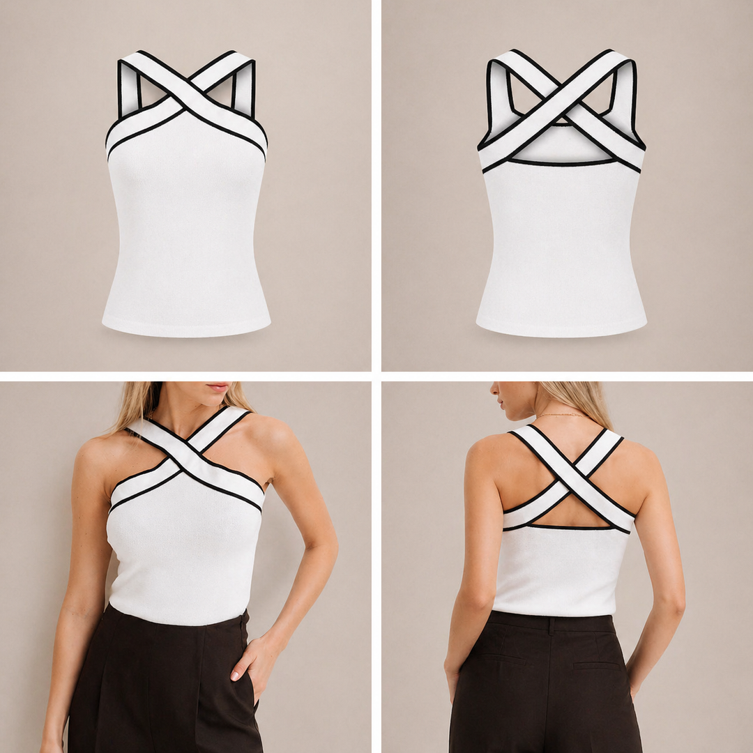 Dylana | Top halter cruzado elegante