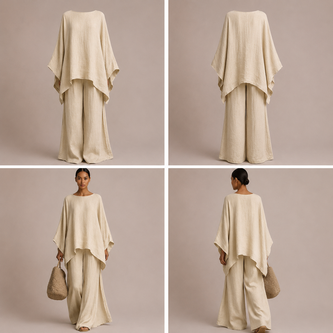 Cristina | Conjunto de Dos Piezas con manga larga y pantalón ancho