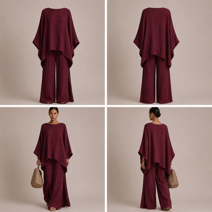 Cristina | Conjunto de Dos Piezas con manga larga y pantalón ancho