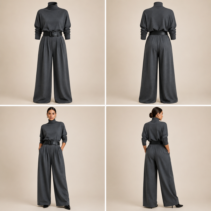 Julia | Conjunto de cuello alto y pantalón recto