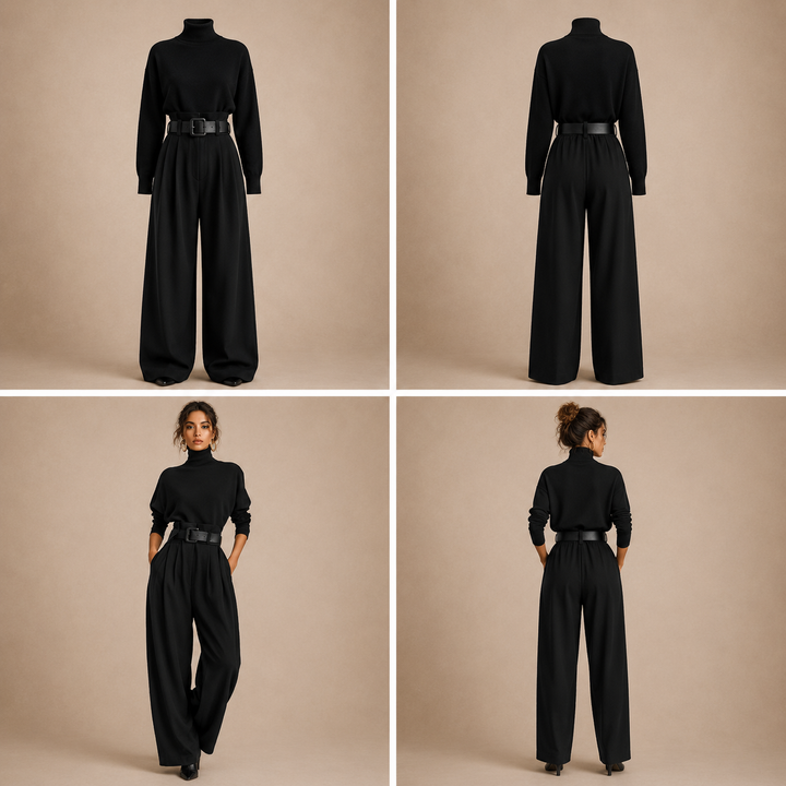Julia | Conjunto de cuello alto y pantalón recto