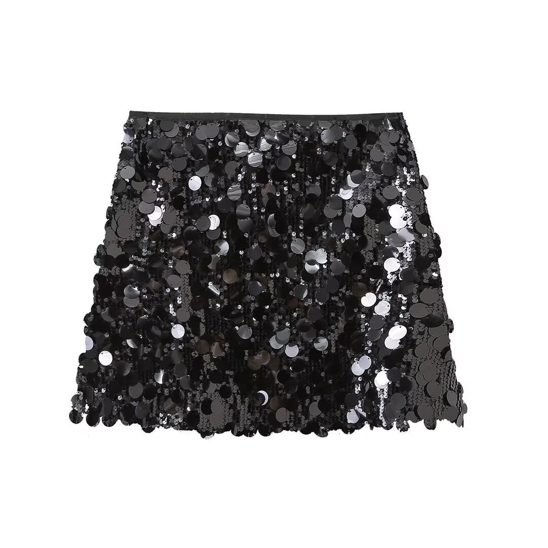MALLORY | Falda de lentejuelas brillante