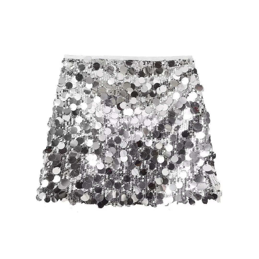 MALLORY | Falda de lentejuelas brillante