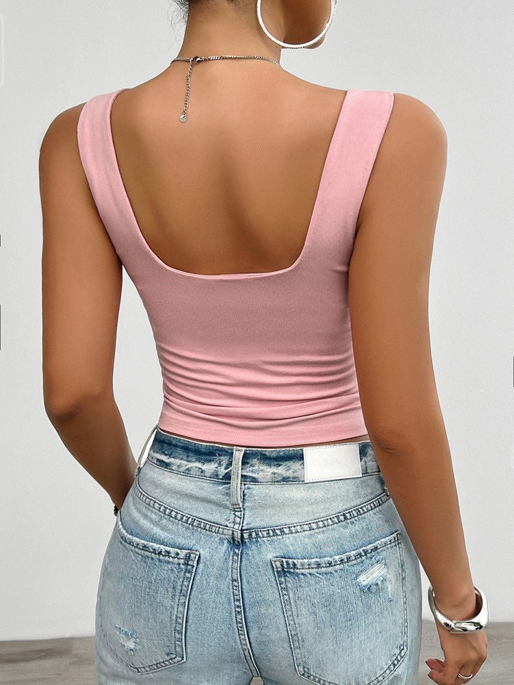 Severina | Cotton Slim-Fit Tank Top with Twist Detail