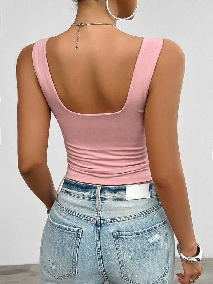 Severina | Cotton Slim-Fit Tank Top with Twist Detail
